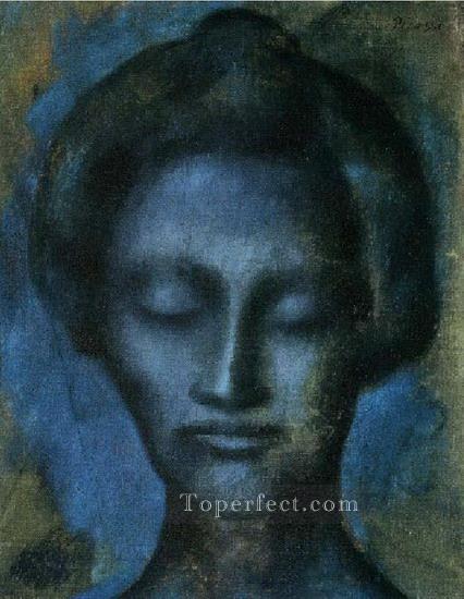 女性の頭 2 1901 パブロ・ピカソ油絵